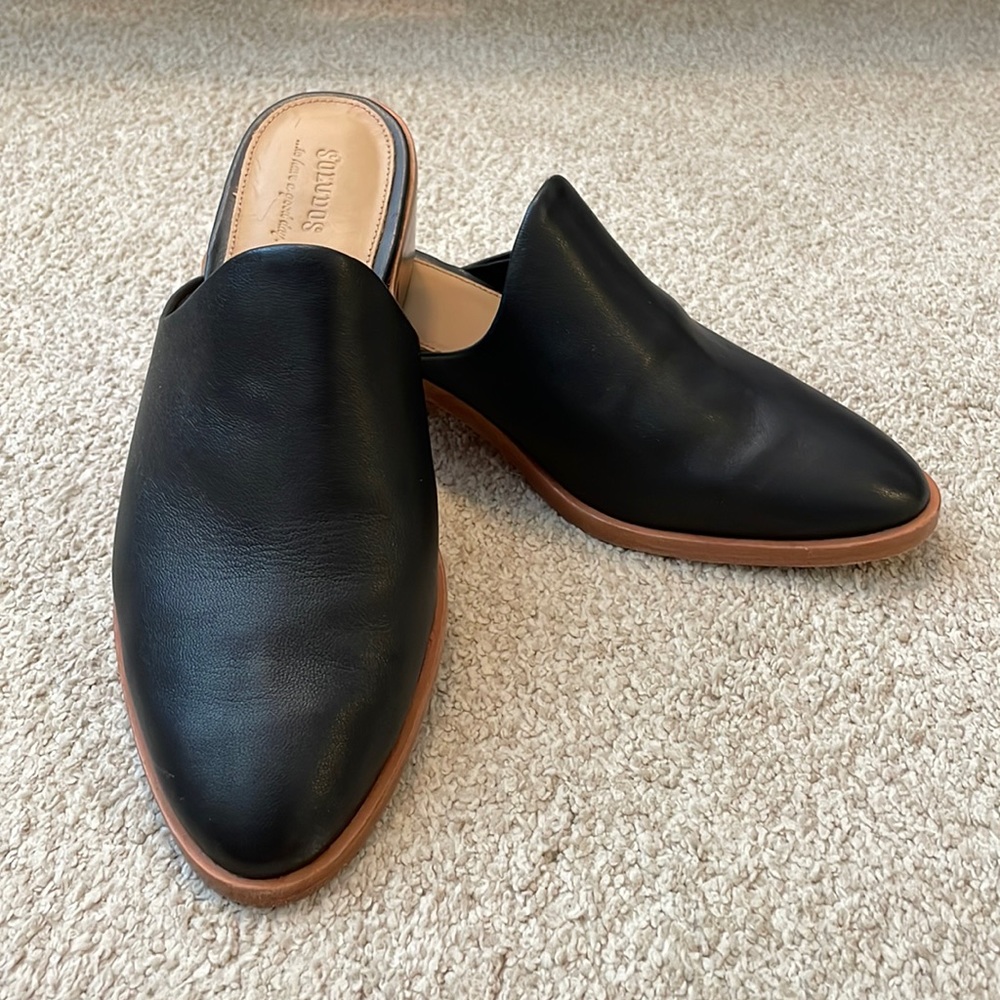 EUC Soludos Venetian Mules in Black, Size 8